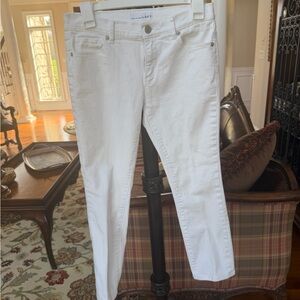LOFT White Cropped Skinny Jeans